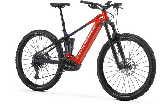 VTT Électrique Tout-Suspendu Mondraker Chaser R 12V 750Wh Bosch 100 Nm 29'' Rouge Bleu 2025